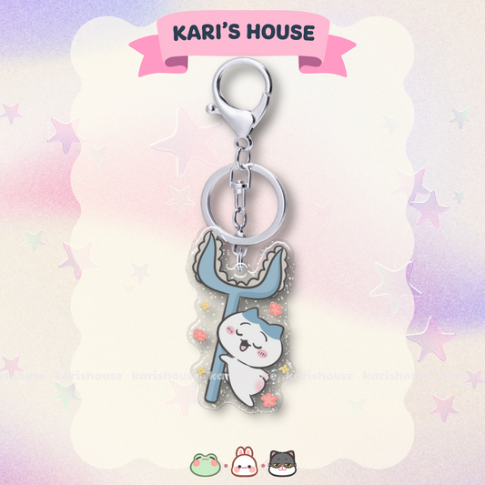 Hachiware Dance Acrylic Epoxy Keychain
