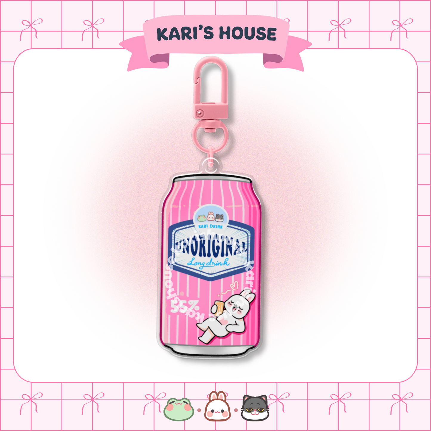 Unoriginal Pink Drink Acrylic Epoxy Keychain