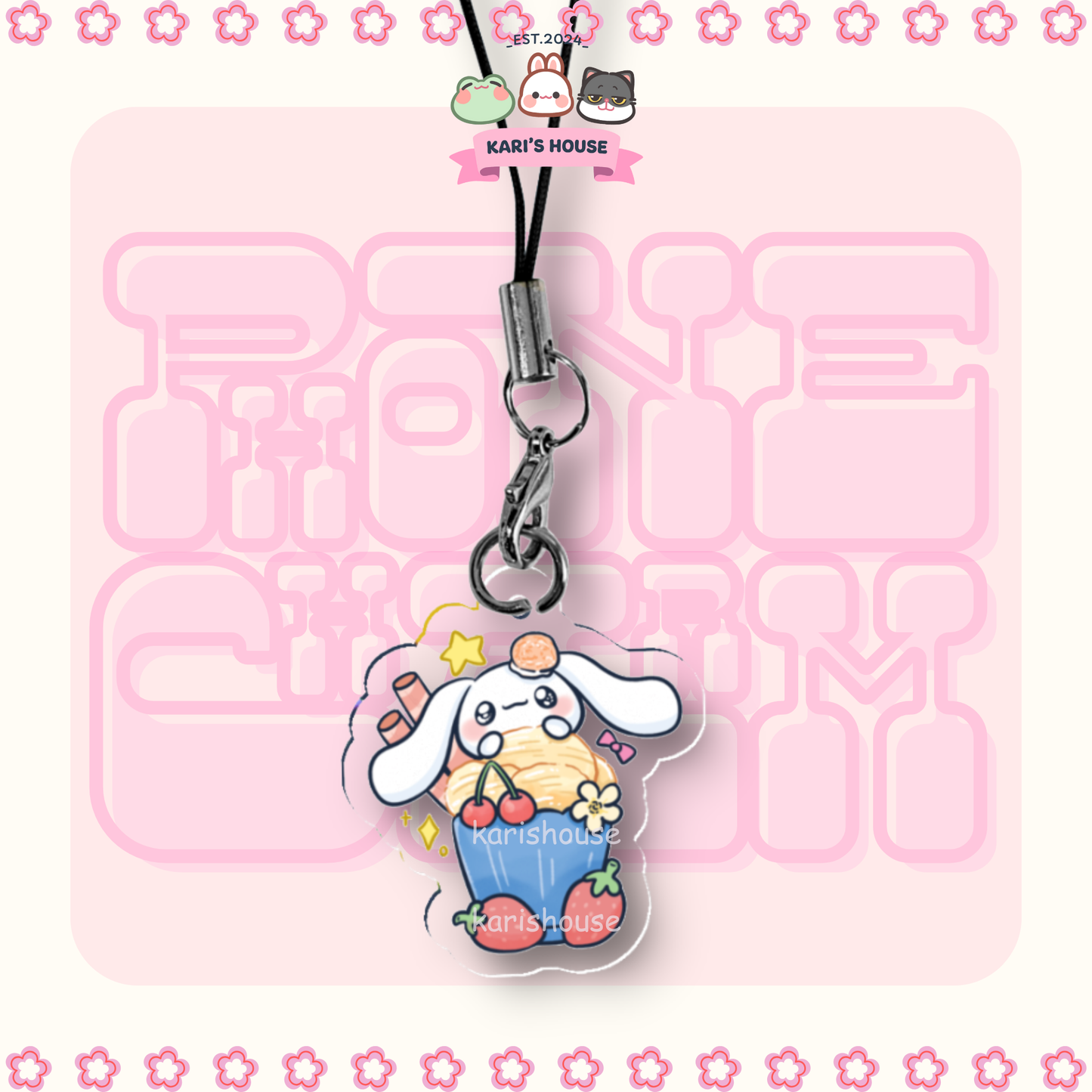 Cupcake Cinnamoroll Phone Charm