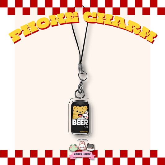 Bear Beer Phone Charm