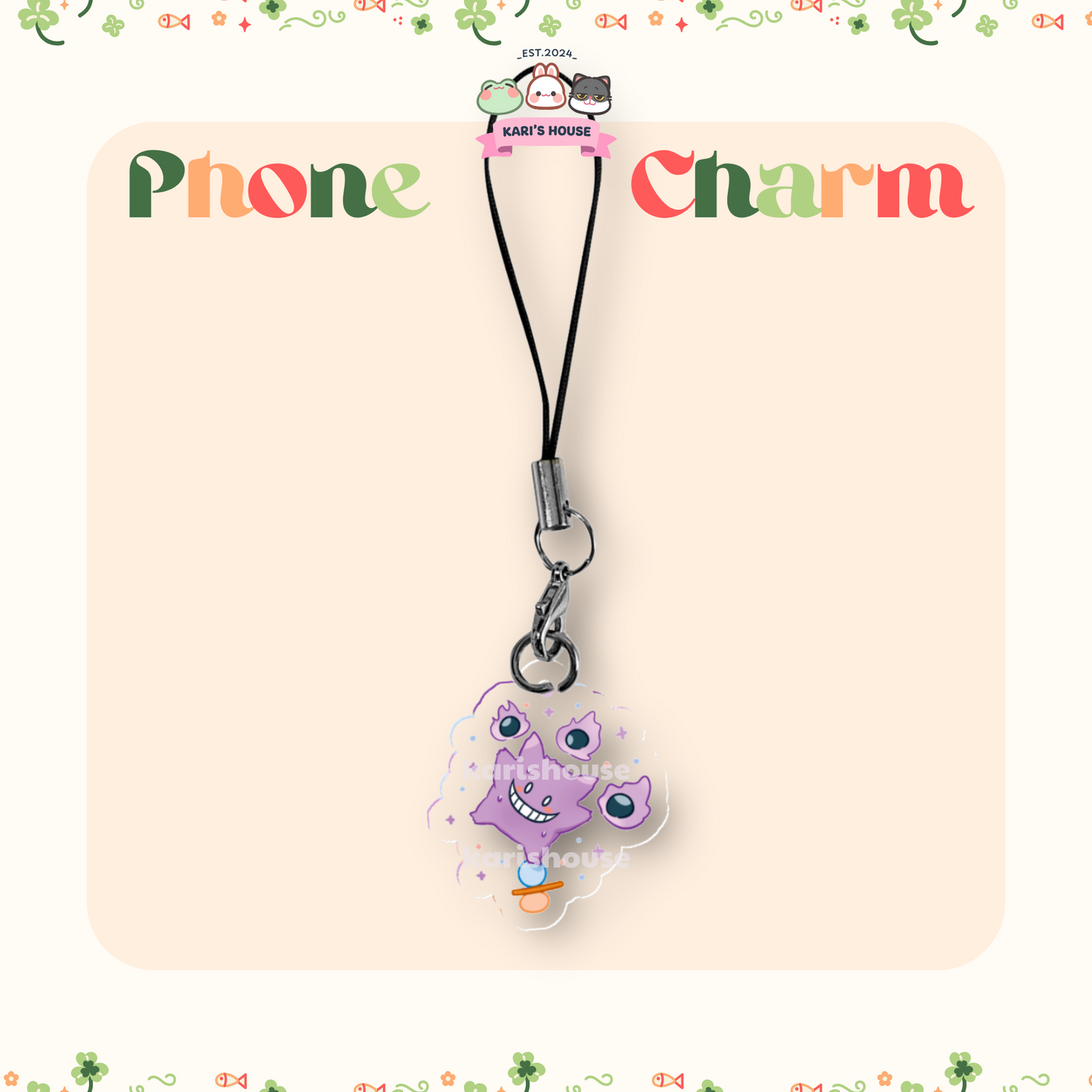 Gengar Phone Charm - Pokemon Collection