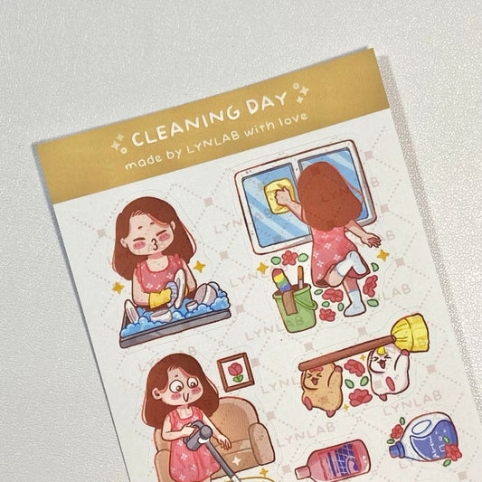 Cleaning Day Sticker Sheet - LynLab