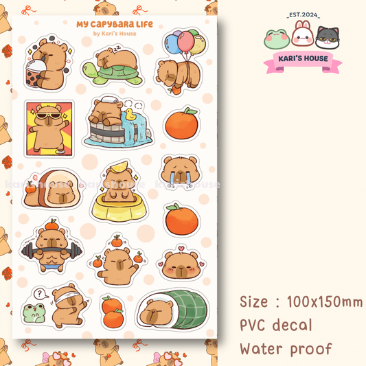 My Capybara Life Sticker Sheet