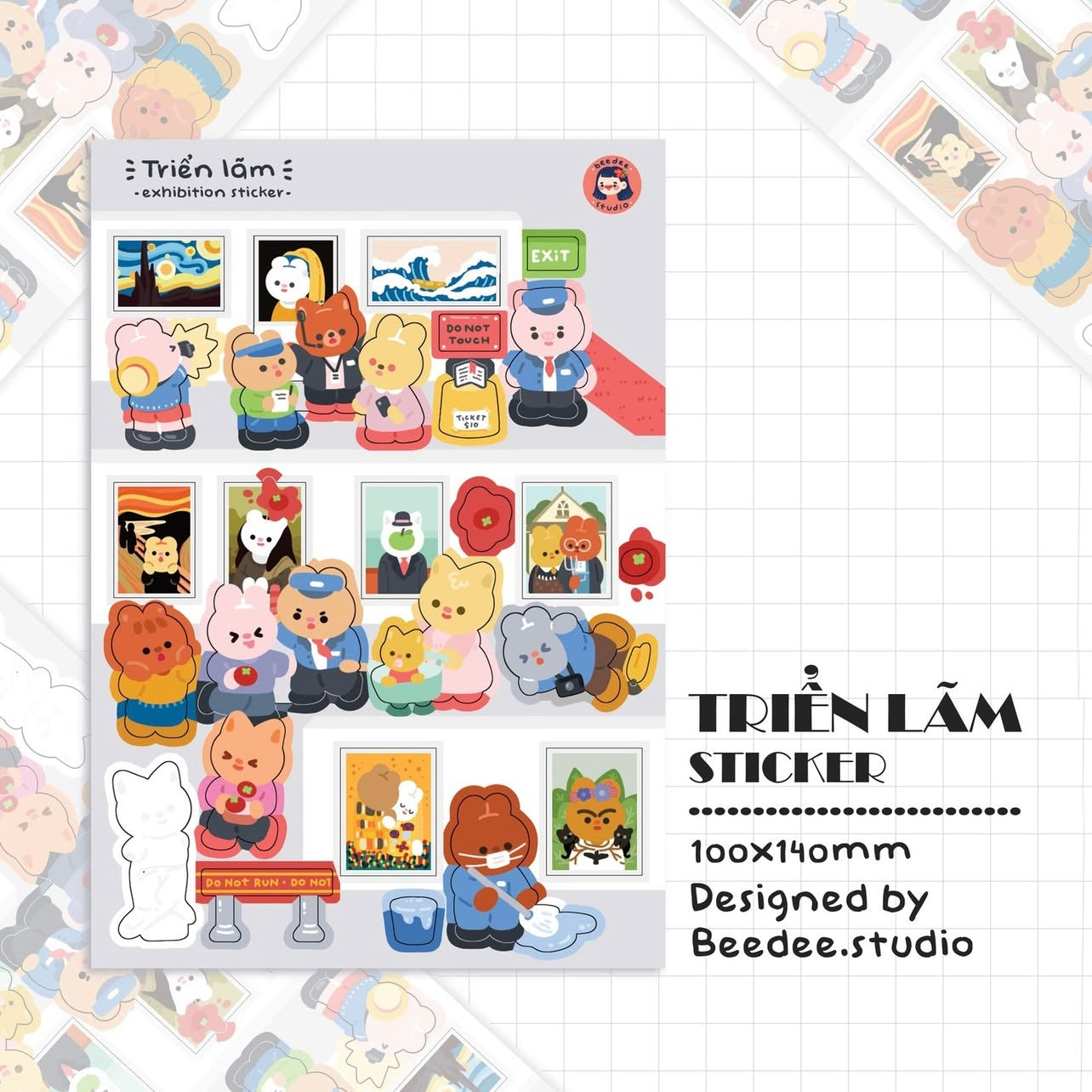 Exhibition Sticker Sheet - Bee Dee Studio
