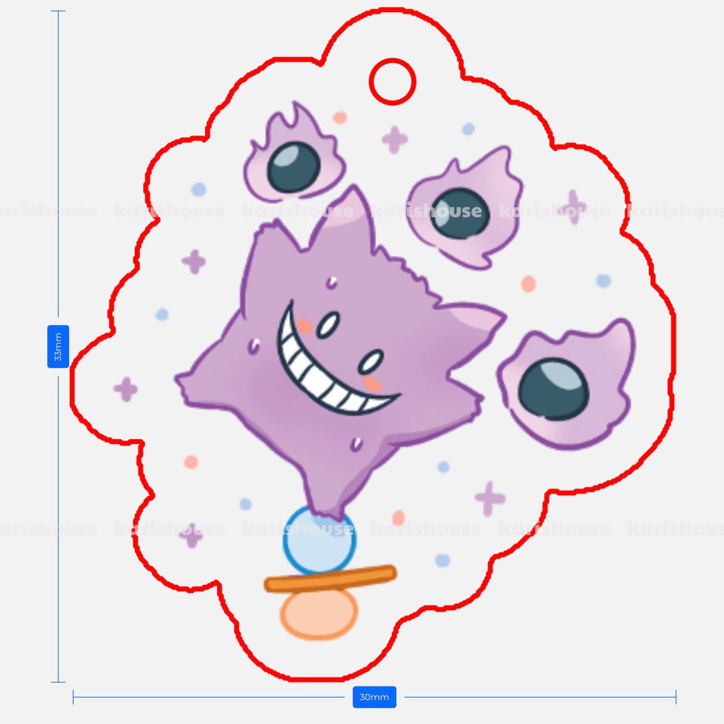 Gengar Phone Charm - Pokemon Collection