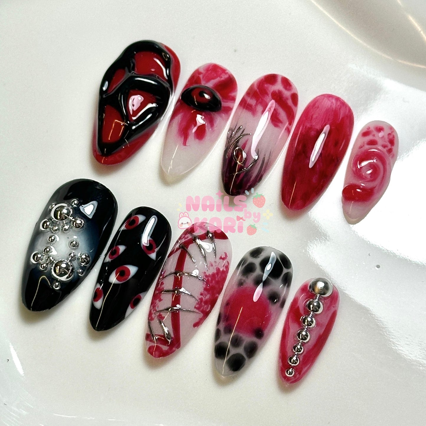 Blood Eyes Press-On Nail