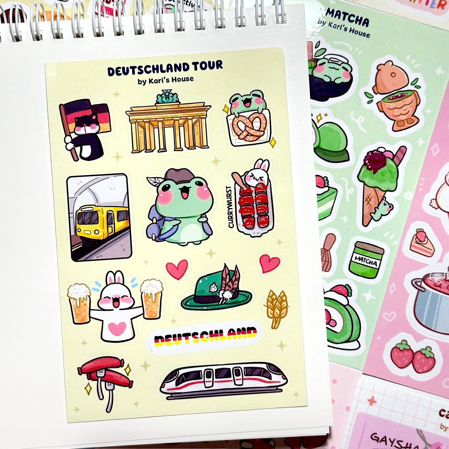 Deutschland Tour Sticker Sheet