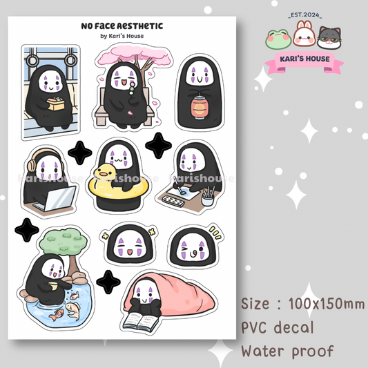 No Face Aesthetic Sticker Sheet