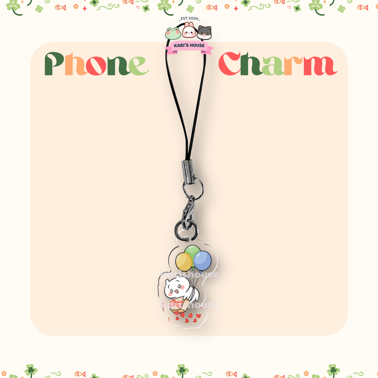 Chiikawa Balloon Phone Charm