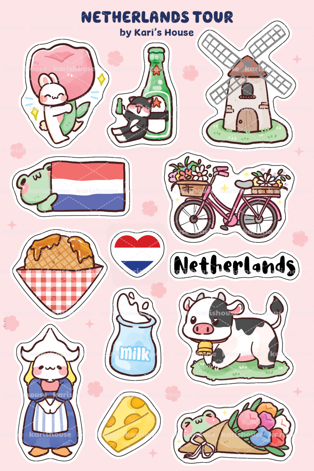 Netherlands Tour Sticker Sheet