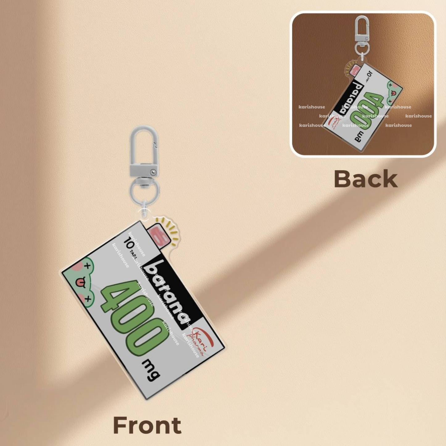 Barana Acrylic Epoxy Keychain