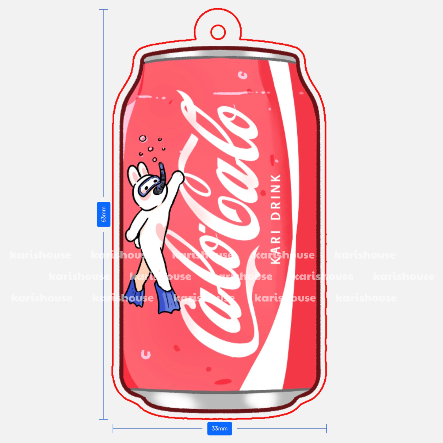 Calo Calo Acrylic Epoxy Keychain