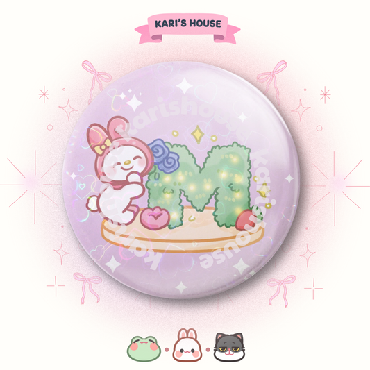 Melody Letter M Badge/Button Pin