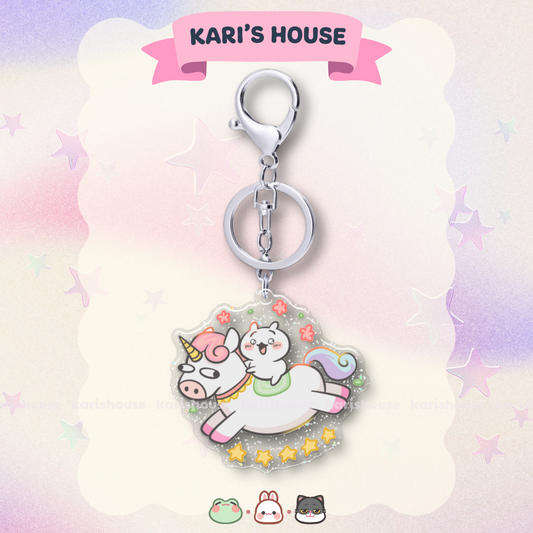 Chiikawa Unicorn Acrylic Epoxy Keychain
