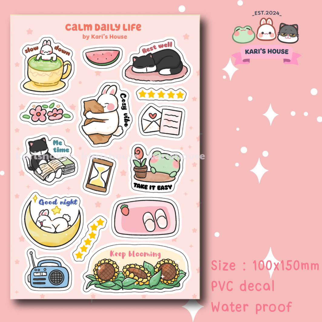 Calm Daily Life Sticker Sheet