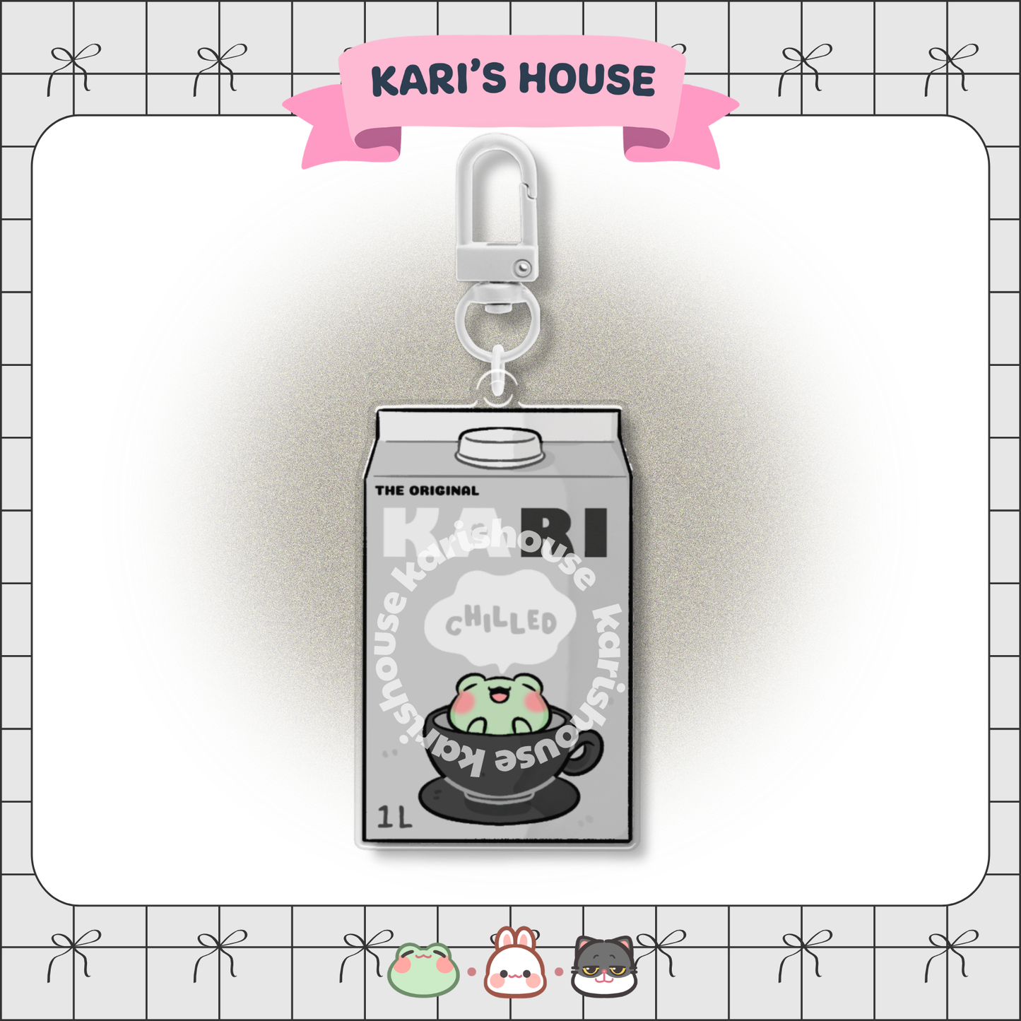 Oat Chilled Acrylic Epoxy Keychain