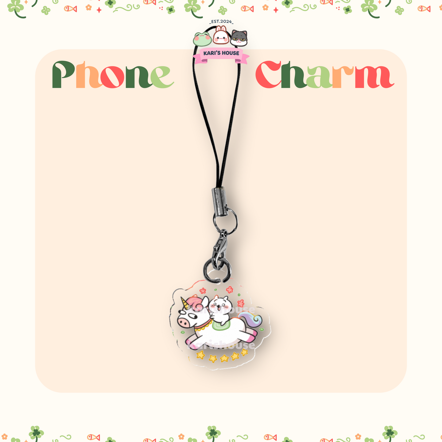 Chiikawa Unicorn  Phone Charm
