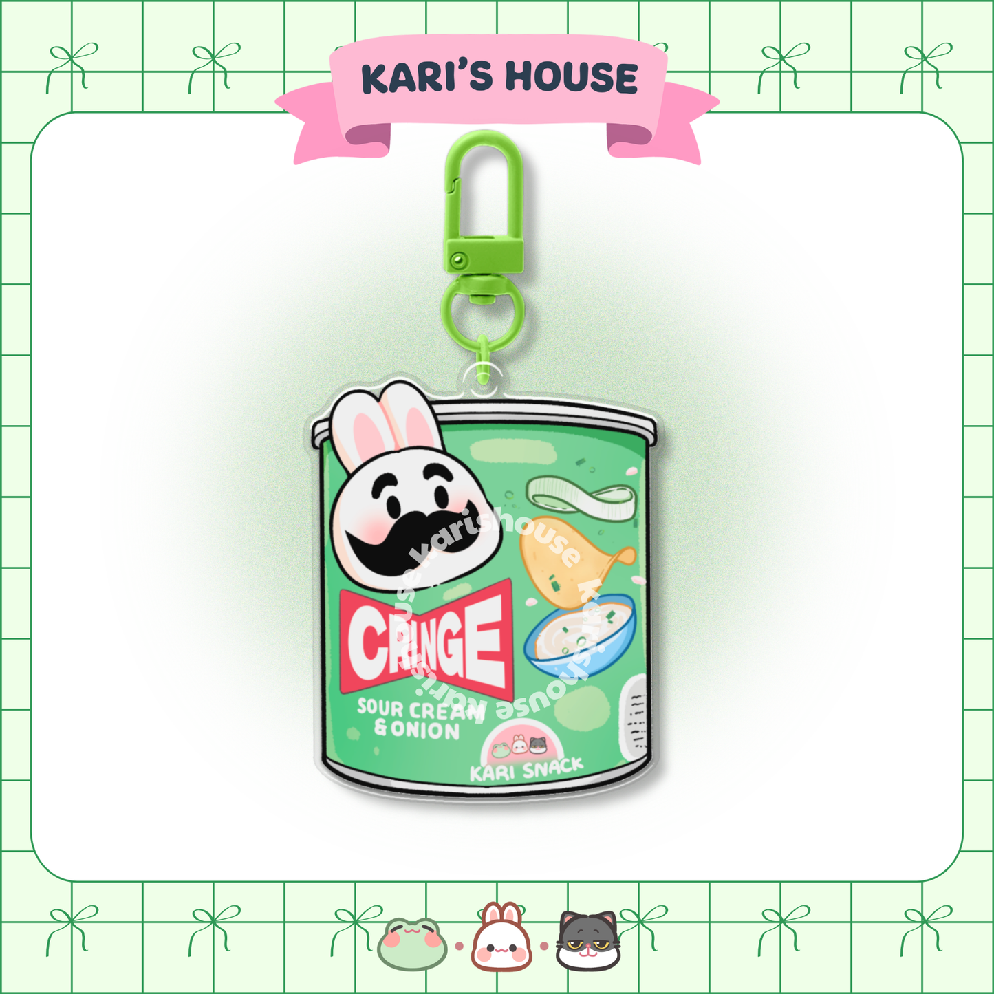 Cringe Acrylic Epoxy Keychain