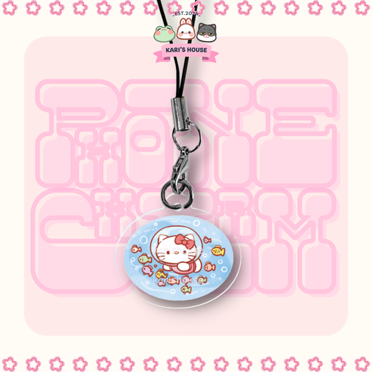 Swimming Hello Kitty Phone Charm