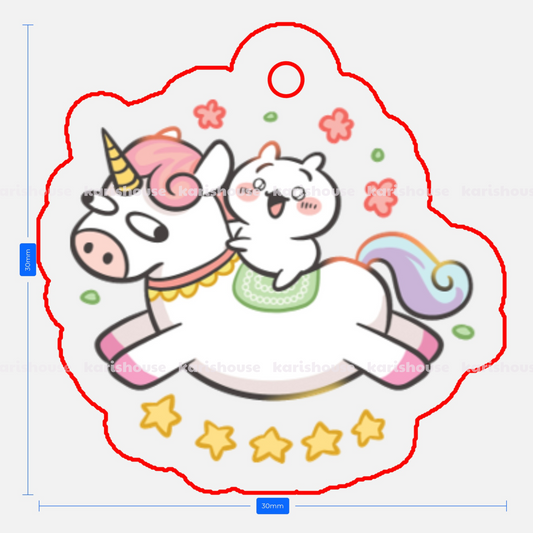 Chiikawa Unicorn  Phone Charm