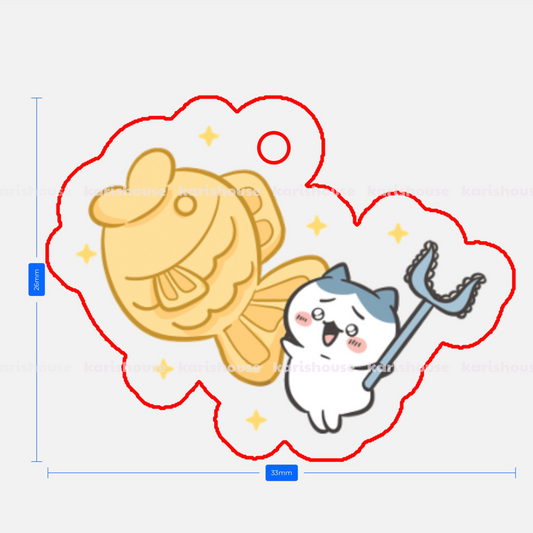 Hachiware Taiyaki Phone Charm