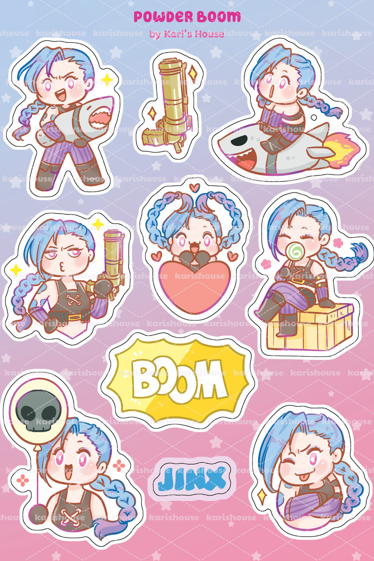Powder Boom Sticker Sheet