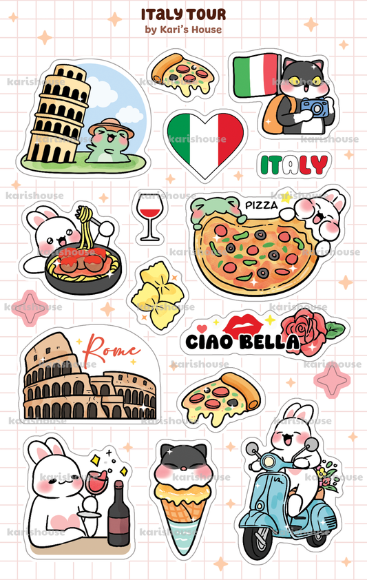 Italy Tour Sticker Sheet
