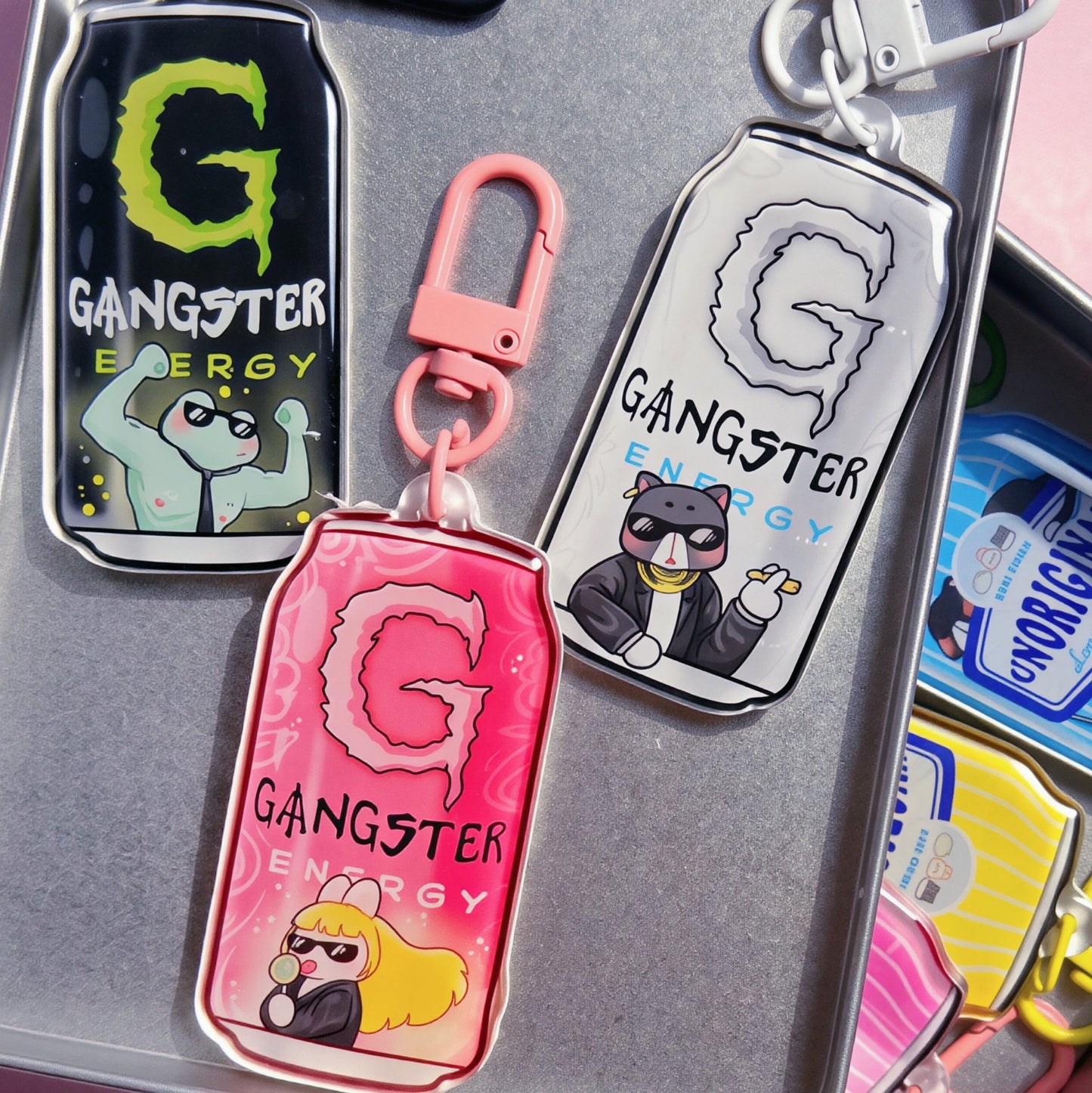 Gangster Drinks Acrylic Epoxy Keychain