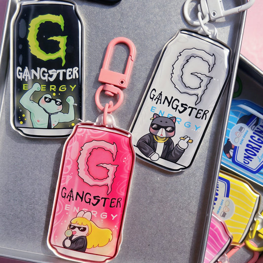 Gangster Drinks Acrylic Epoxy Keychain