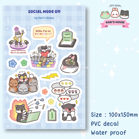 Social Mode On Sticker Sheet