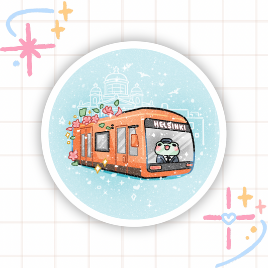 Helsinki Transportation Sticker Die Cut
