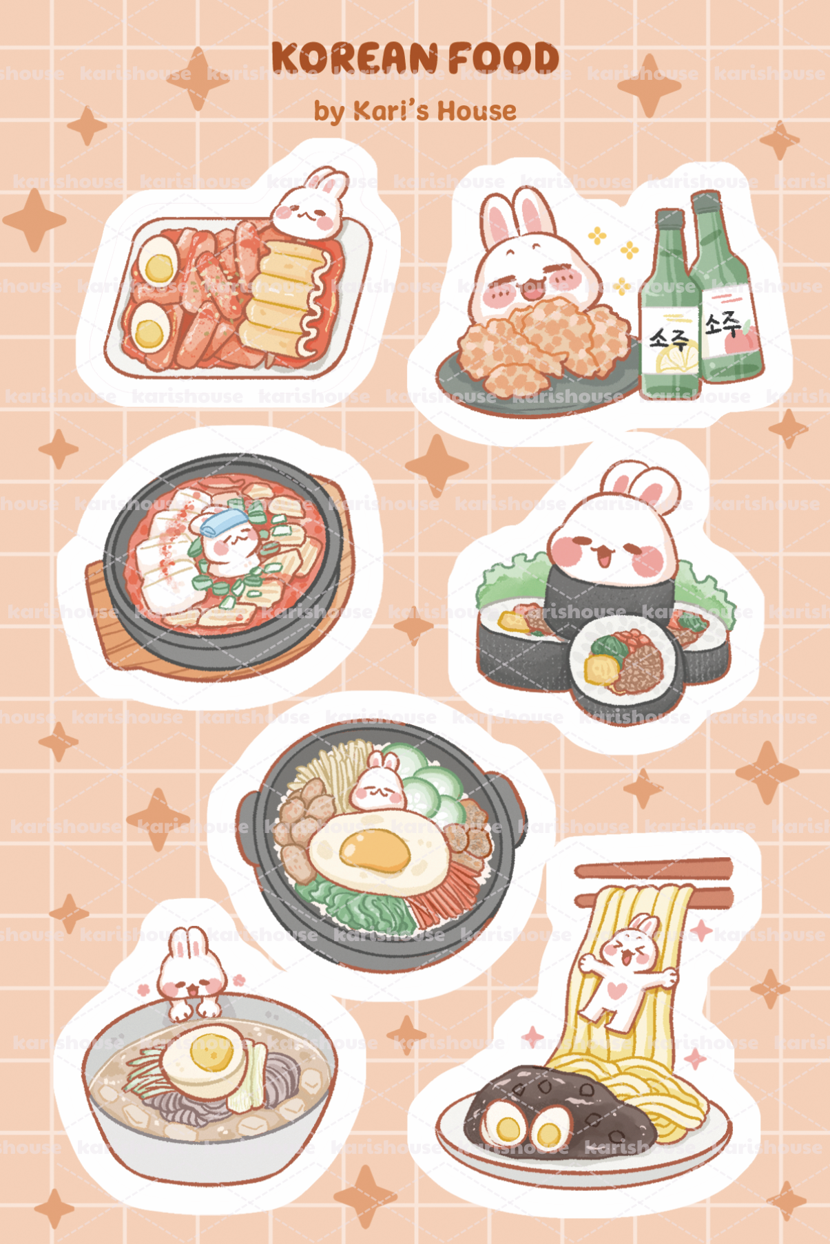 Korean Food Sticker Sheet