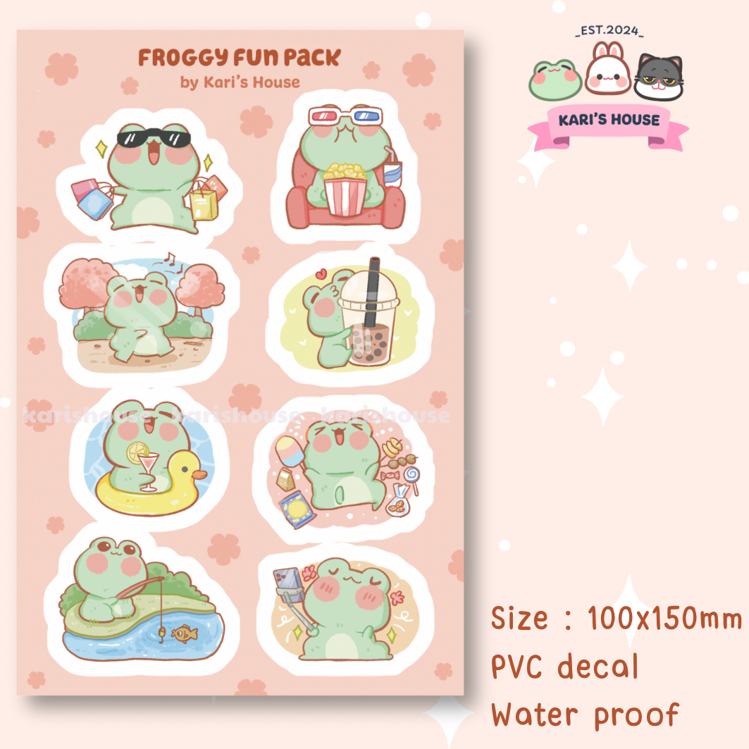 Froggy Fun Pack Sticker Sheet