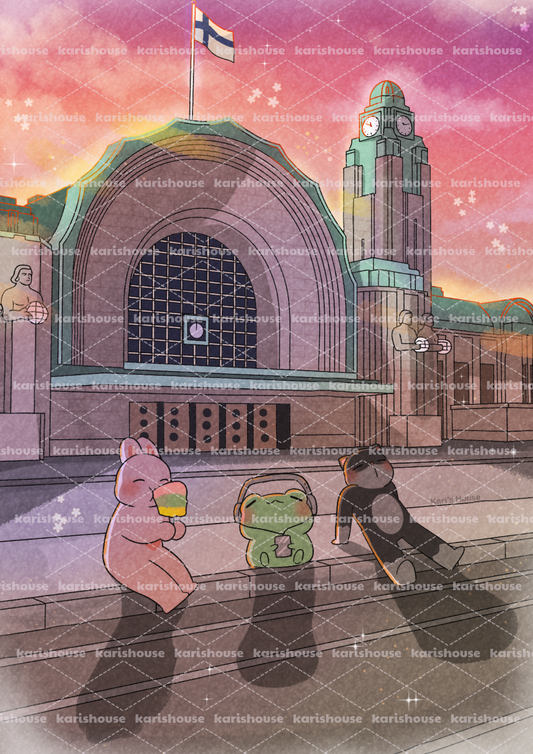 Rautatieasema Postcard