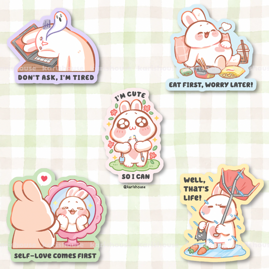 Bunny Soft Chaos Collection Sticker Die Cut
