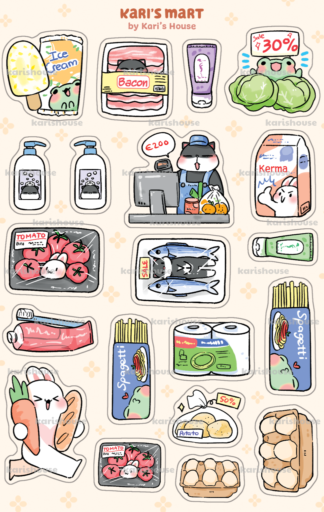 Kari Mart Sticker Sheet
