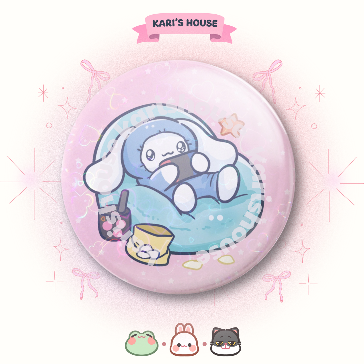 Cinnamoroll Playing Games Badge/Button Pin