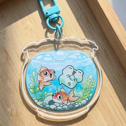 Aquarium Acrylic Expoxy Keychain