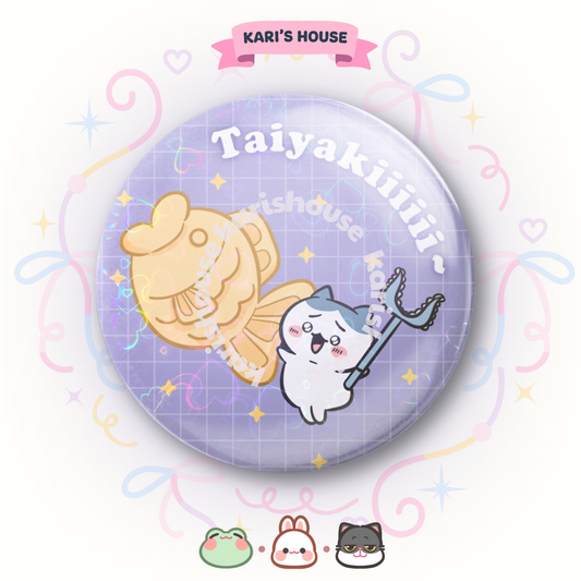 Hachiware Taiyaki Badge/Button Pin