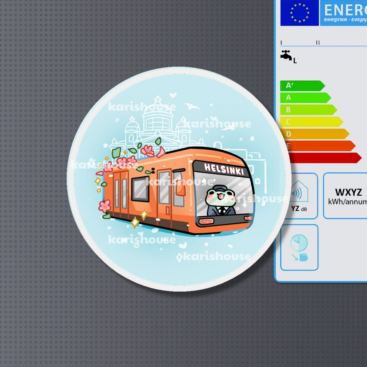 Helsinki Transport Fridge Magnet