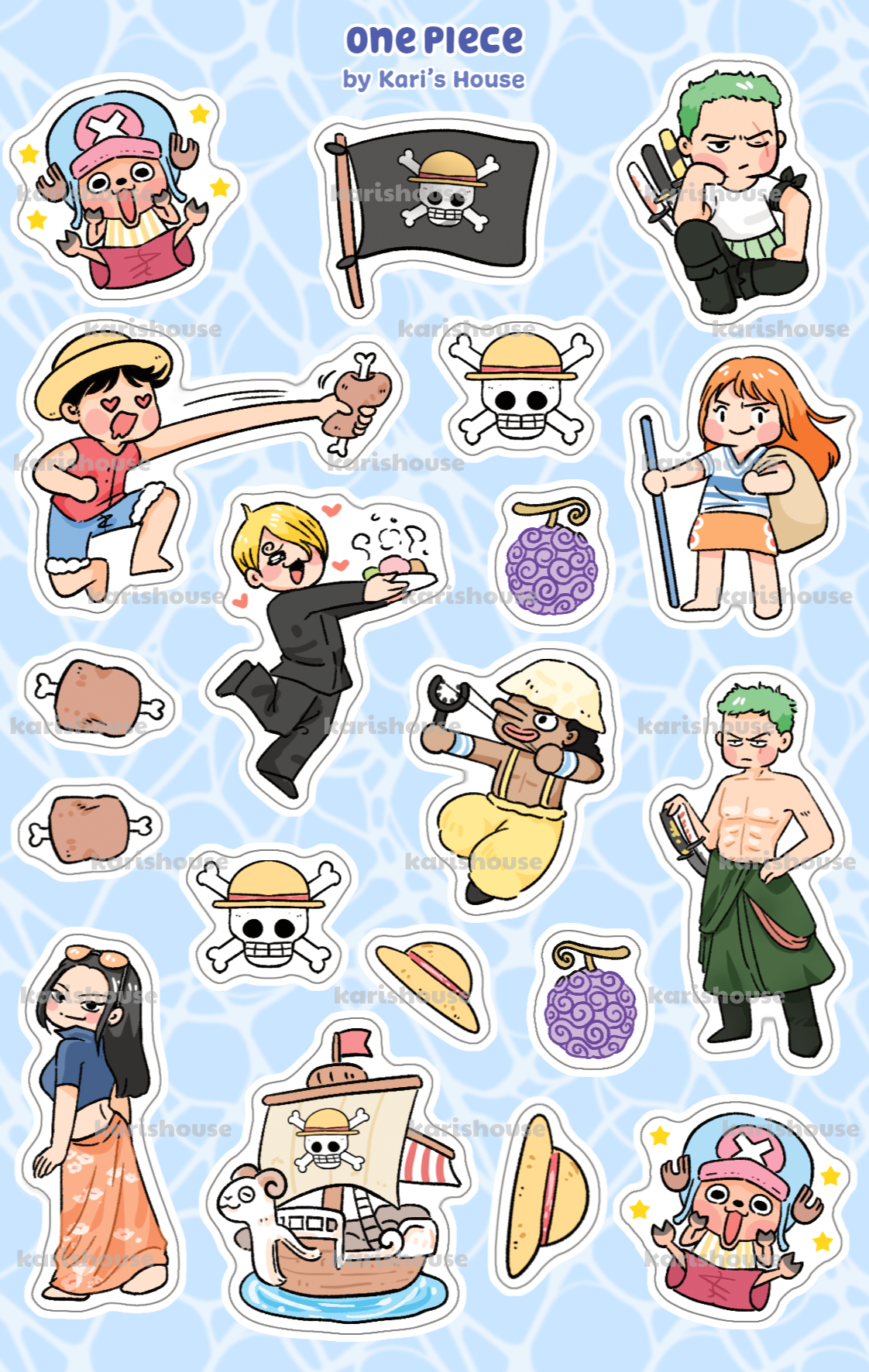 One Piece Sticker Sheet