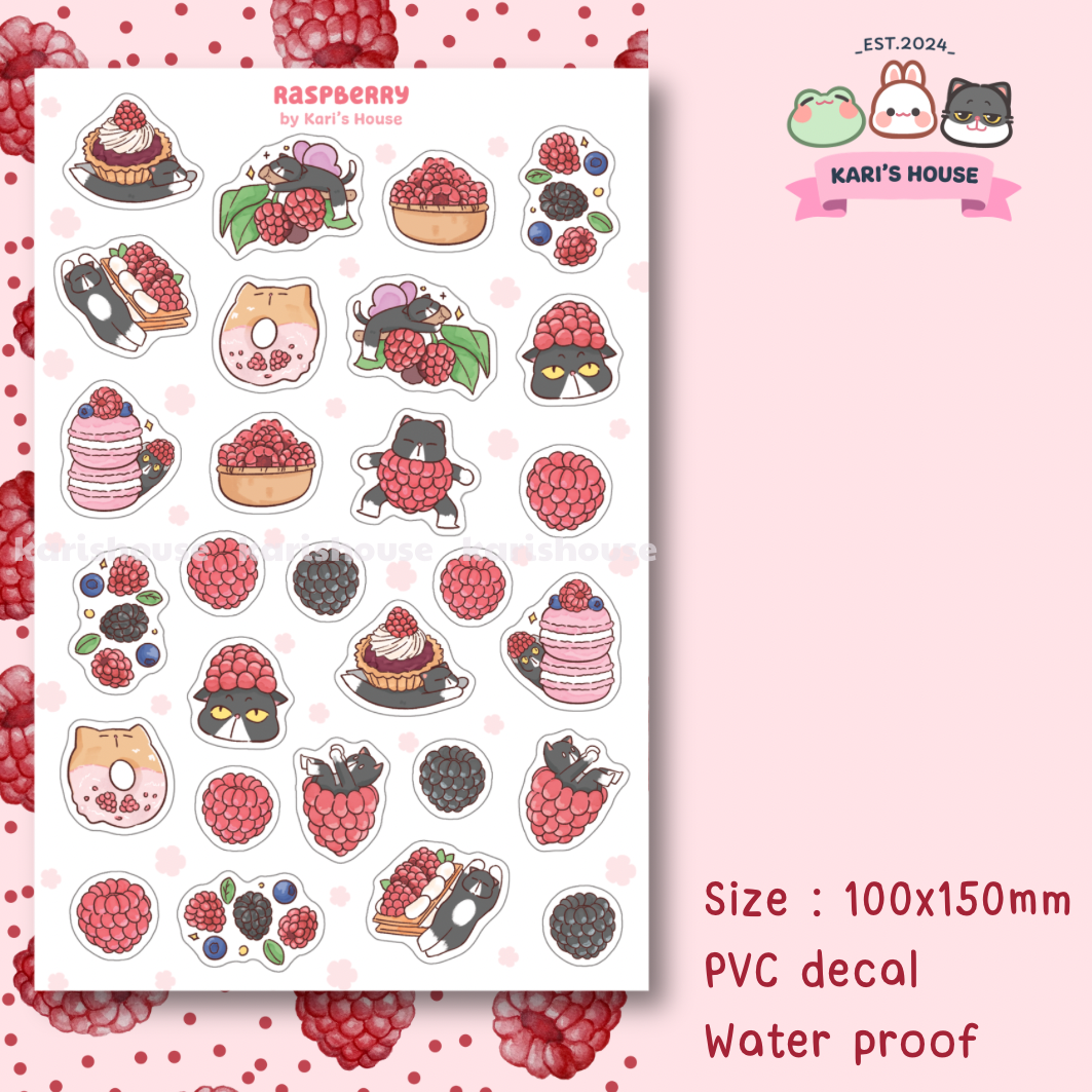 Rasberry Sticker Sheet