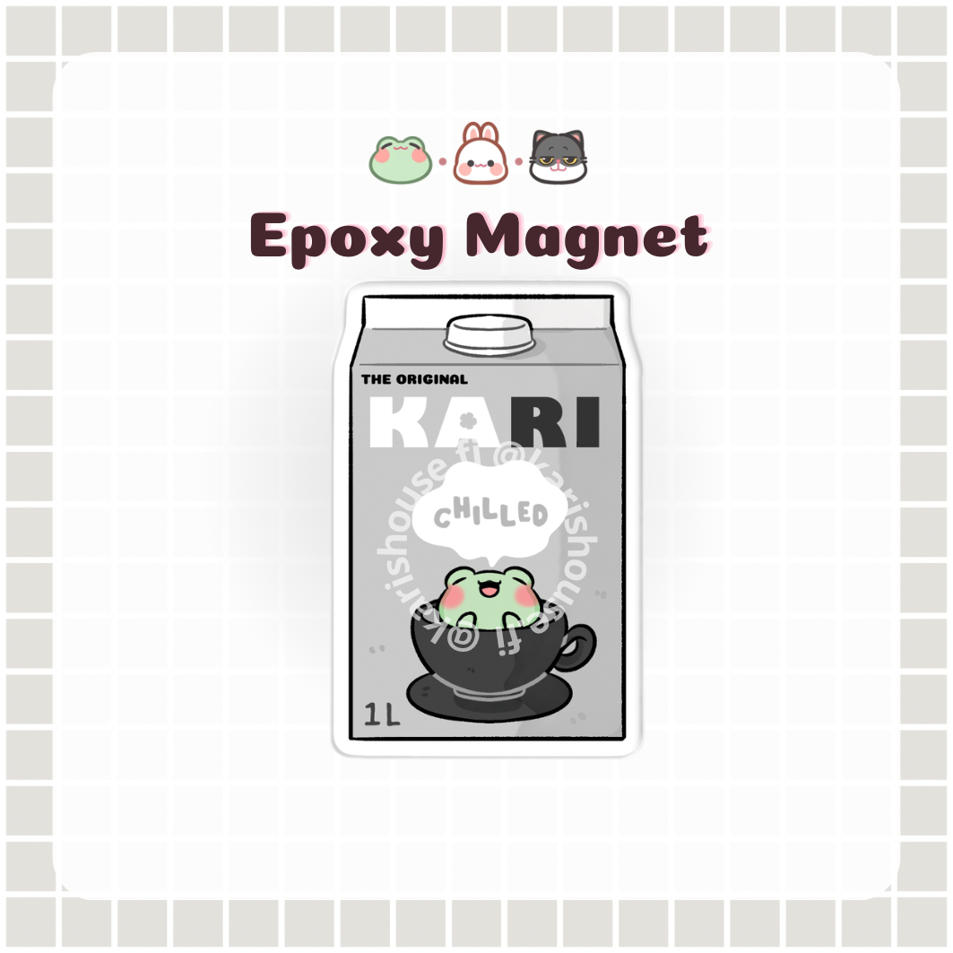 Oat Chilled Expoxy Fridge Magnet