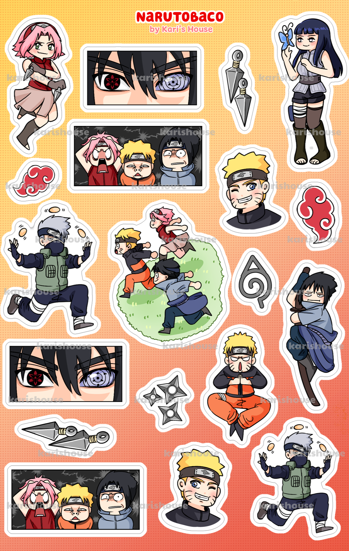 Naruto Sticker Sheet